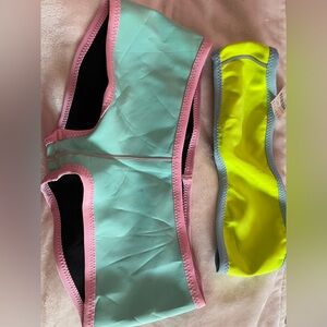 Cynthia Rowley Roxy wetsuit beach swim set Sz m top Sz m bottom